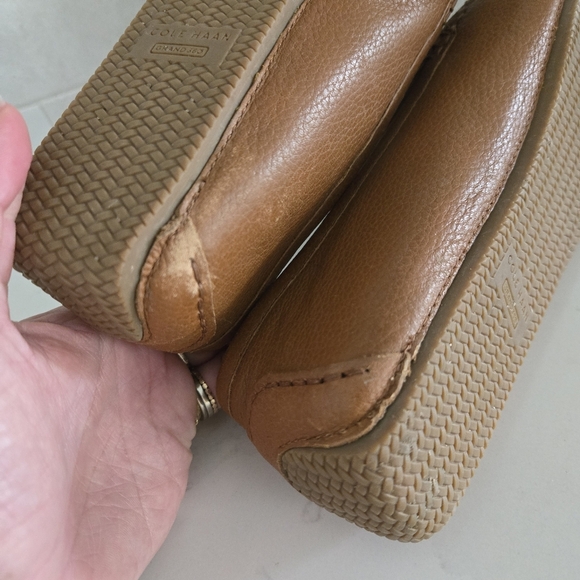 Cole Haan Tully Driver Women's Leather Flat Loafers Brown Tan Horsebit Size 8 - Picture 9 of 9